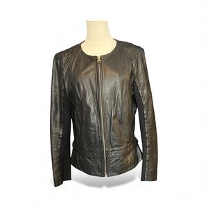 Halogen Black Leather Jacket